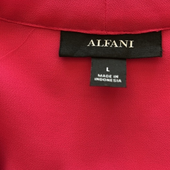 Alfani Pink SleevelessCriss Cross Blouse Sz L - Picture 6 of 11